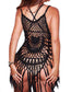 Ekouaer Beach Swimsuit Cover Up Women Crochet Bikini Coverups Summer Pool Swimwear Tassel Dress