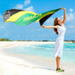 Yahenda 4 Pcs Jamaica Swimsuits for Women Set Include Water Shoes, Mask Sunglasses(Women 6.5-7.5,Jamaican Flag Color)