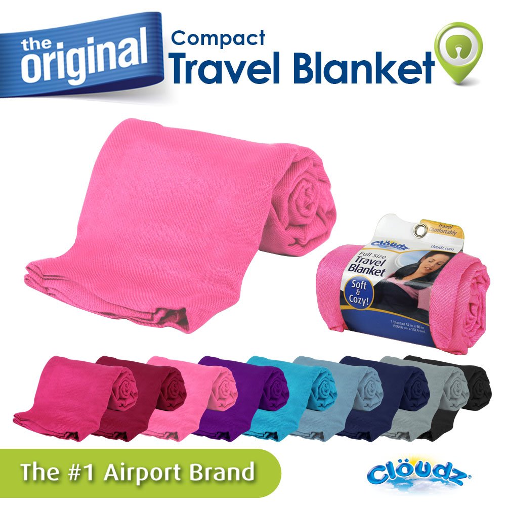 Cloudz Compact Travel Blanket - Light Pink