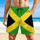 Heucapc Jamaican Men's Board Shorts Quick Dry Swimming Trunks Jamaican Flag Swim Trunks Summer Beach Shorts M