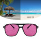 FEISEDY Retro Square Aviator Sunglasses Women Men 70s Vintage Trendy Plastic Frame Sun Glasses B2835