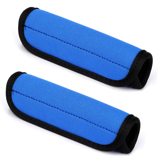 2 Pack Luggage Handle Wrap for Suitcase, Blue Luggage Handle Wraps Comfortable Neoprene Suitcase Identifiers Tags Luggage Makers Covers Travel Accessories for Easy Identifying