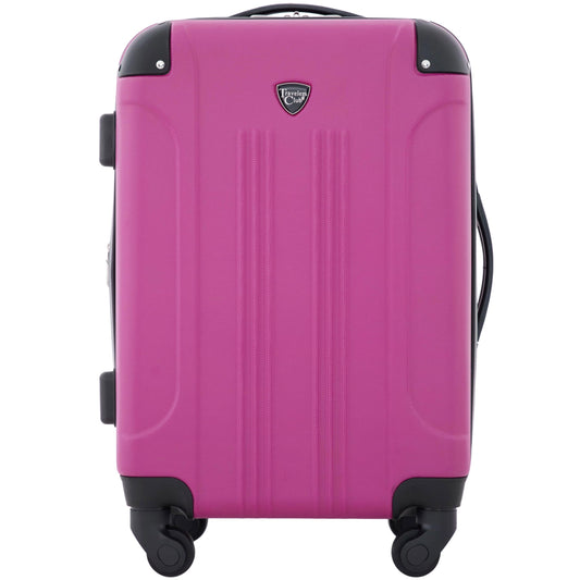 Travelers Club Chicago Hardside Expandable Spinner Luggages, Fuchsia, 20" Carry-On