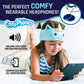 CozyPhones Kids Headphones, Headband Earphones for Children, Baby, & Toddlers 1-3. Stretchy & Comfy for Home, Plane & Car Travel Accessories - Mystic Unicorn