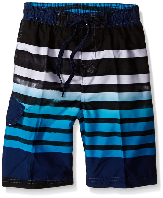 Kanu Surf Boys Quick Dry UPF 50+ Beach Swim Trunk, Reflection Navy, 3T