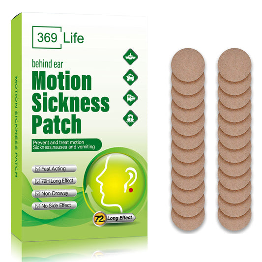 369 Life Motion Sickness Patches for Car and Boat Rides, Ships, Cruise and Airplane & Other Forms of Transport - Travel Essentials, for Adults and Kids (24 Count)