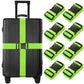 BILIONE 4 Pack Luggage Straps 79" Long Belts Keep Suitcase Secure While Traveling, TSA Approved Add a Bag Premium Accessory for Travel Bag Closure (8 Pcs Green)