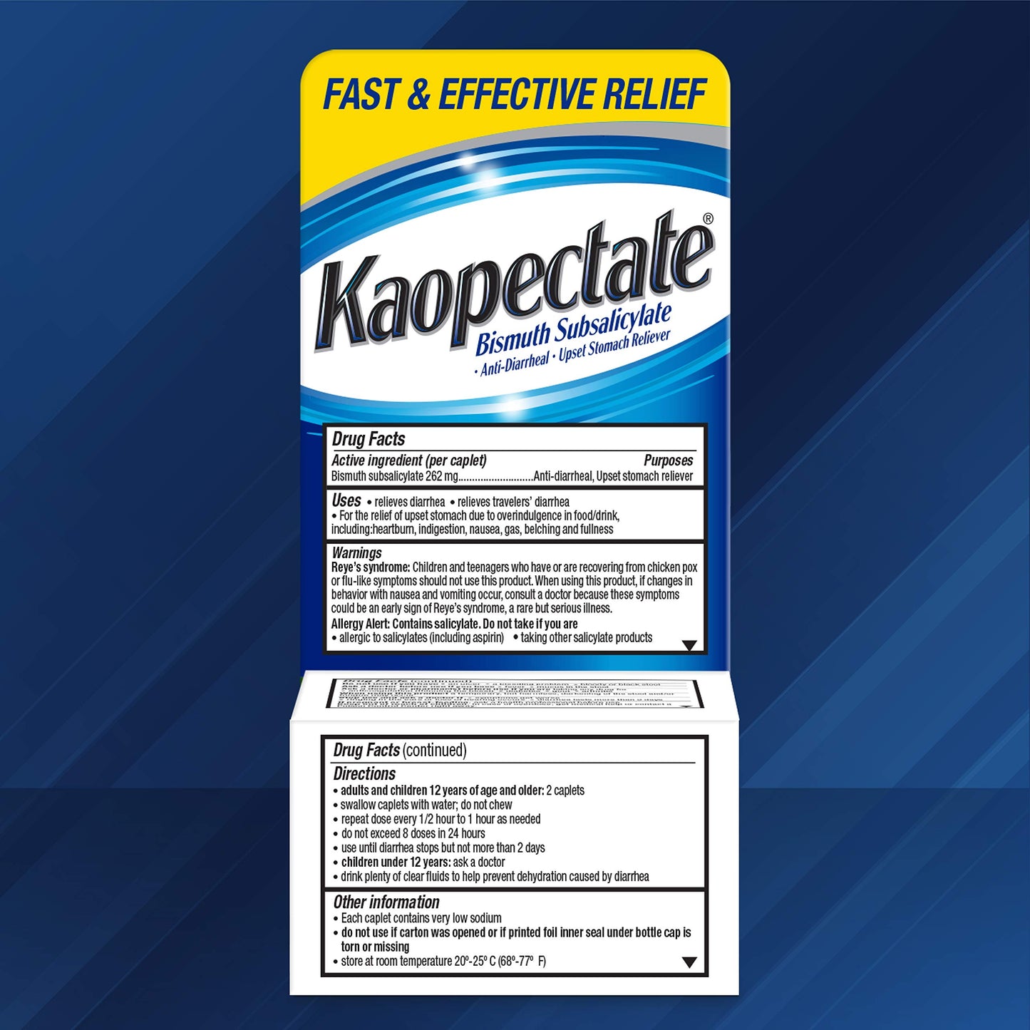 Kaopectate Multi-Symptom Anti-Diarrheal& Upset Stomach Reliever, 42 Caplets