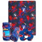 Spiderman Travel Blanket and Pillow Set - Bundle with Spiderman Blanket, Neck Pillow, Stickers, More | Spiderman Travel Accessories for Kids