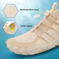 XIHALOOK Water Swim Shoes for Women Athletic Hiking Walking Shoes Aqua Barefoot for River Rafting Surfing Beige, 7.5 Women/6 Men