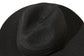 Lanzom Women Wide Brim Straw Panama Roll up Hat Fedora Beach Sun Hat UPF50+ (02-fold Belt Black)