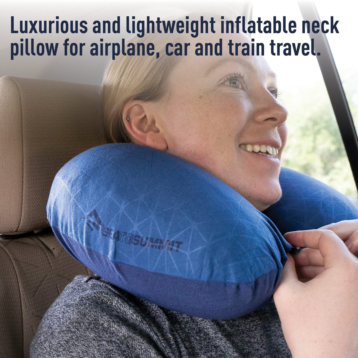 Sea to Summit Aeros Premium Traveller Inflatable Neck Pillow, Lime