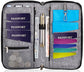 Valante Premium Family Travel Document Organizer Capacious RFID Passport Holder Wallet (Large, gray)